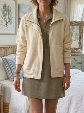 Danskin Cream Bomber Jacket